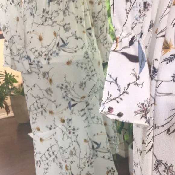 Asos Brand Autumn Floral Asymmetrical Midi Dress - Picture 4 of 9